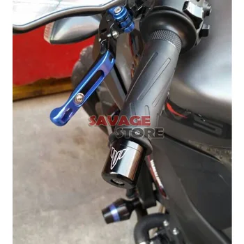 For YAMAHA MT07 MT-07 FZ-07-2016 XSR 700 Black Motorcycle CNC Billet Aluminum Bar Ends Hand Grip Handlebar End Caps Cover