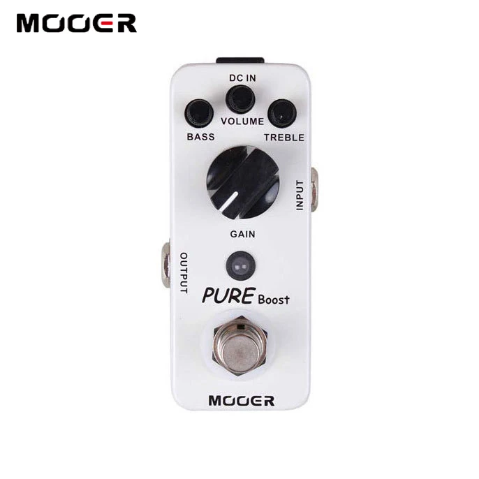 MOOER Pure Boost Guitar Pedal with above 20db Clean Boost with about 15db 2 Band EQ