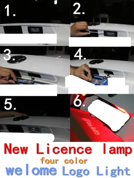 New coming Car LED 12v License Plate Light Logo projection Laser Number Plate Lamp For BMW 3 Series 5 Series X1 X3 X5