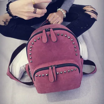 Women Backpack Fashion Preppy Style Suede Backpack For Teenage Girls School Bags Women Bag mochila