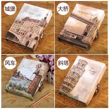 Hardcover Luxury Diary Notebook Monthly Planner Agenda Travel Journal Paper Stationary Organizer Lock Personal Secret Book