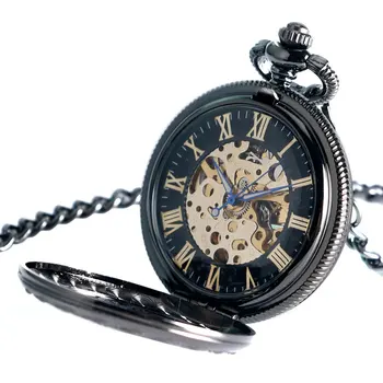 Retro Elegant Hollow Flower Design Pocket Watch Steampunk Pendant Automatic Mechanical Men Women Gift Christmas reloj bolsillo