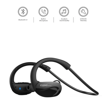 CRDC Wireless Sport Bluetooth 4.1 earphone Secure-fit Wrap-around Built-in Mic for Apple Android Xiaomi Huawei Smartphones