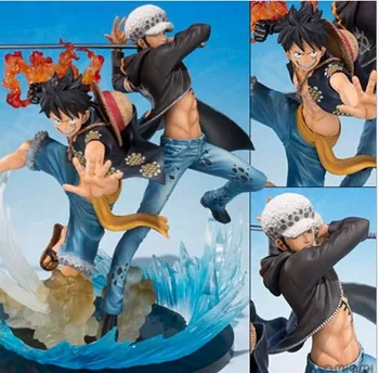 One Piece Figure Luffy Law 5th Anniversery Action Figure 16CM Luffy Trafalgar Law Figure One Piece AceToys Model Doll 20A
