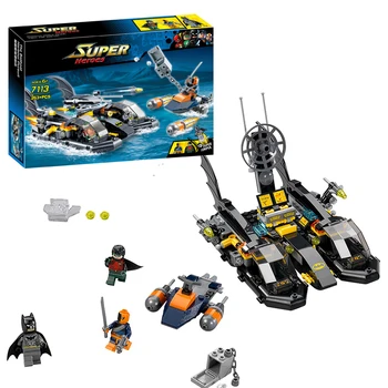 Decool 7113 DC Super Heroes Batman Batboat Harbor Pursuit building bricks blocks Toy boy Game Gift Compatible Lepin Bela 76000