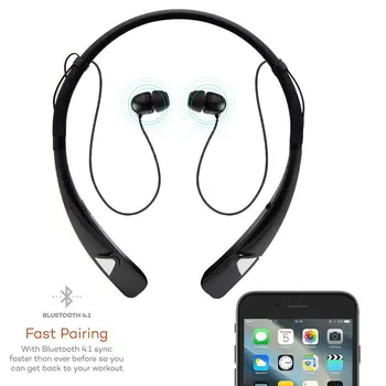 Sports Wireless Bluetooth Earphone Headphones with microphone Sweatproof Noise Cancelling Headset For iPhone 5 6 6s Plus Samsung