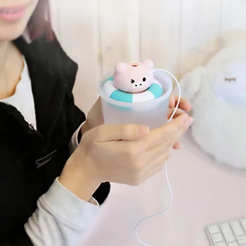 Cute Cartoon Animal Mini USB Ultrasonic Air Humidifier Portable Essential Oil Aroma Diffuser Home Office Mist Maker Fogger