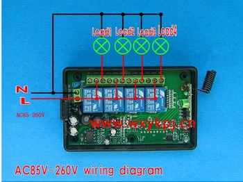 AC220V 4CH RF Wireless electro motor 315mhz wireless remote control socket ac dimmer 220v