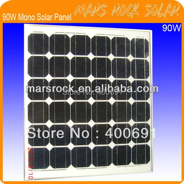 90W 18V Monocrystalline Solar Panel Module with 36pcs Cells,Nice Appearance,Good Waterproof,Excellent Perfomance,Long lifecycle