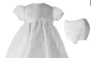 Custom Unisex Baby Christening Dress Baptism Gown White/Ivory Lace Baby Party Dress 0-24Month