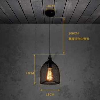 Edison Loft Style Wire Mesh Droplight Explosion Proof Vintage Pendant Light Fixtures For Dining Room Hanging Lamp Home Lighting