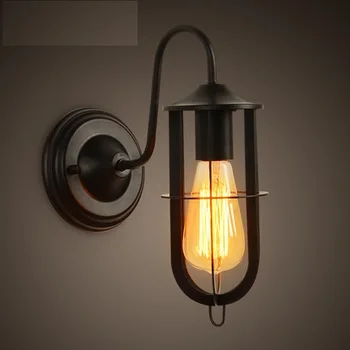 Retro Loft Style Edison Wall Sconce Iron Mirror Wall Light Fixtures Vintage Industrial Lighting Wall Lamp For Home Arandela