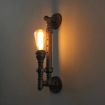 Loft Style Industrial Vintage Wall Light For Home Antique Metal Water Pipe Lamp Bedside Edison Wall Sconce Lampara Pared