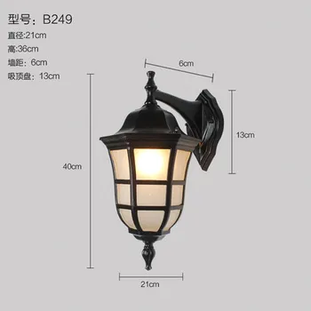 American Vintage Wall lamp LED Outdoor Wall Sconce Lighting Ip65 Waterproof Garden Wall Light Fixtures Iron Glass Porch Lights
