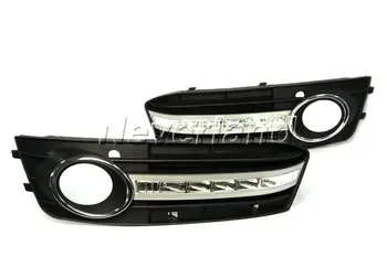 For Audi A4 B8 2009 2010 2011 2012 Auto Car Daytime Running Light With Head LED DRL Cover ping D10