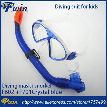 Scuba Diving Goggles and a breathing tube Glass kids Diving Mask And Snorkel Set