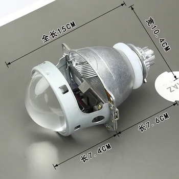 3.0 inch Q5 Bifocal Projector Lens for H4 H7 Socket With Exclusive 35W HID Bulb and High/Low Beam Control Wire,
