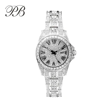 2016 Famous BP Brand Princess Butterfly Luxury Crystal Rhinestone Watch Diamond Lady Stainless Steel Quartz WristWatch