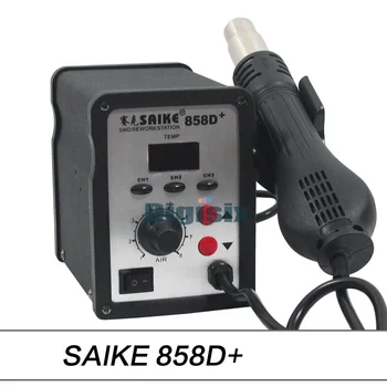 SAIKE 858D+ hot air gun significant number of free desoldering station 220V 110V