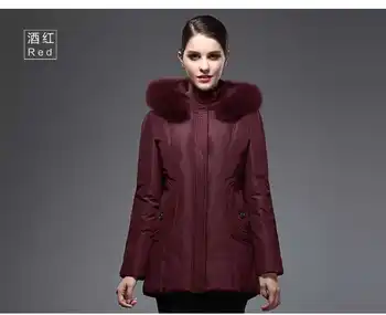 Hot Winter Thicken Warm Woman Down Jacket Coat Raccoon Fur collar Hooded Parkas Outerwear Plus Size 4XXXXL