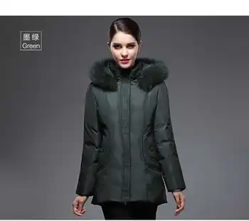 Hot Winter Thicken Warm Woman Down Jacket Coat Raccoon Fur collar Hooded Parkas Outerwear Plus Size 4XXXXL