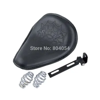 Motorcycle Leatheroid Chrome Spring Solo Motorcycle Seat For Harley Davidson Fat Boy Streel Glide