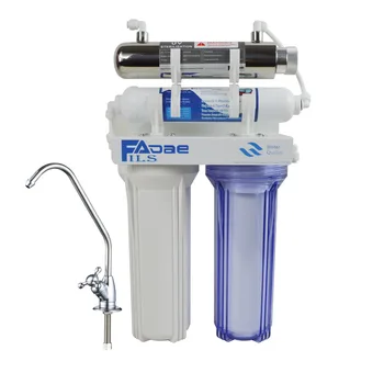 Four Stage Undersink Drinking Water Filter with 6W UV Sterilizer for Kitchen
