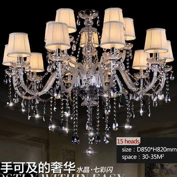 K9 clear crystal chandelier lampshade lustre de cristal para sala de jantar moderne modern kitchen chandeliers tiffany lamp