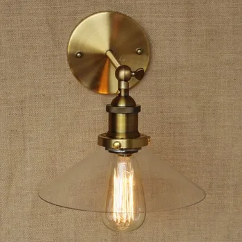 Loft Style Industrial Vintage Wall Light Fixtures Gold Iron Art Glass Antique Lamp Bedside Edison Wall Sconce Lampara Pared