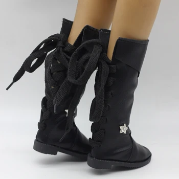 8.3cm Black Boots For 18inch American girl dolls shoes also fit 16inch 1/3 dolls boots