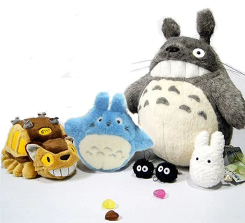 2016 Hot My Neighbor Totoro Plush Stuffed Animals 6pcs Family Set Toy Pelucia Doll Kids Toys Upgrade Ghibli CATBUS Peluche