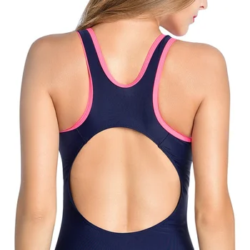 Slim Thin Women Triangle Swimwear One-Piece Swimsuit Professional Sports Swimwear 456
