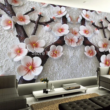 2017 Custom Modern Luxury Photo Wall Mural 3D Wallpaper Papel De Parede Living Room Tv Backdrop Wall Paper Of Chinese Flower