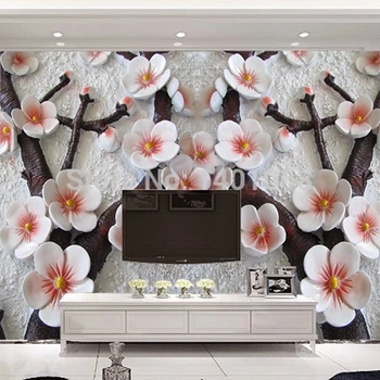 2017 Custom Modern Luxury Photo Wall Mural 3D Wallpaper Papel De Parede Living Room Tv Backdrop Wall Paper Of Chinese Flower