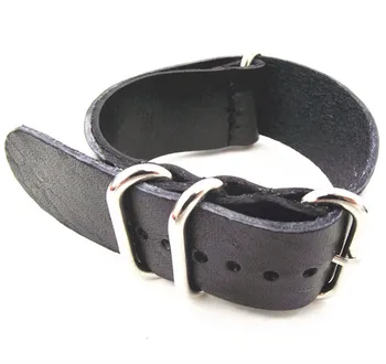 Zulu straps genuine leather -1PCS 24MM Nato strap Watch band NATO straps watch strap-111208