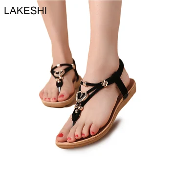 Women Sandals Summer Shoes Women Flat Sandals Ankle-Strap Beach Sandals