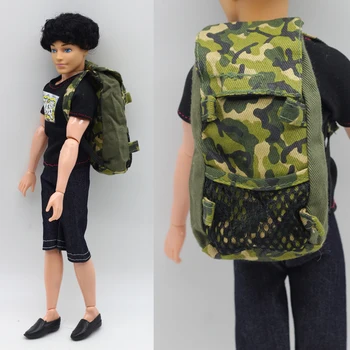 5 Pcs/Lot Doll Army Knapsack Marines Combat Accessories Bag For Barbie Boy Male Ken Doll For Lanard 1/6 Soldier Gift