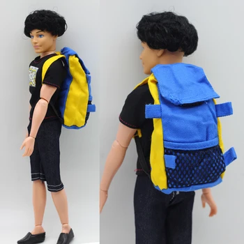 5 Pcs/Lot Doll Army Knapsack Marines Combat Accessories Bag For Barbie Boy Male Ken Doll For Lanard 1/6 Soldier Gift