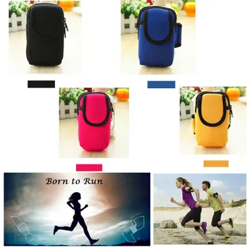 Nylon Waterproof Velcro Zipper Arm Bag Breathable Multicolor Mini Size Women Shoulder Bags Phone Coin Key Holder Bag