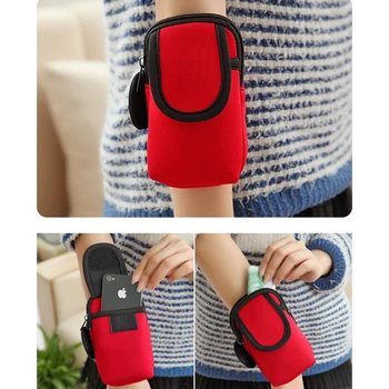 Nylon Waterproof Velcro Zipper Arm Bag Breathable Multicolor Mini Size Women Shoulder Bags Phone Coin Key Holder Bag