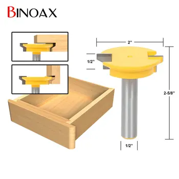 Binoax 3Pcs/set Jointing Router Bit Set -Lock Miter Glue Joint Drawer Front -1/2