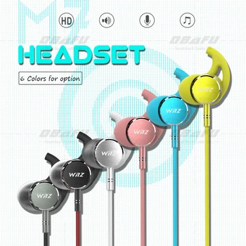 Original WRZ M7 Sport Earphone Super Bass Stereo Headset Anti-Sweat In-Ear Earbuds With Mic Ear Hook For iPhone For Xiaomi