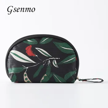 Gsenmo Shell Small Capacity Travel Cosmetic Make up Bag Protable Makeup Bag Purse Pouch Zipper Main Brand Beautician Clutch bag