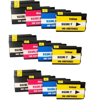 12PK Compatible for HP 932 933 Ink Cartridges 932XL 933XL OfficeJet 6100 6600 6700 7110 7610 7612 hp932 hp933 Printer With chip