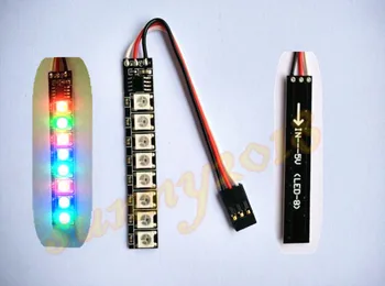 WS2812 FPV LED Light Board ten kinds of colorful lights remote control switch color modes are available For RC QAV250 Quadcopter