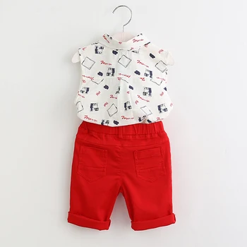 Baby boys clothing sets 2016 New summer fashion Cartoon suits children clothes 3pcs suit( hat+ t-shirt+shorts)boys clothes