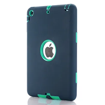New Version Shockproof Heavy Duty Protective Hybrid Case Cover for iPad mini 1/2/3 Retina Kids Baby Safe 3 in 1 Silicone + PC