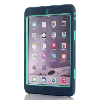 New Version Shockproof Heavy Duty Protective Hybrid Case Cover for iPad mini 1/2/3 Retina Kids Baby Safe 3 in 1 Silicone + PC