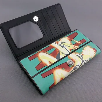 Colorful long style PU wallet printed w/ NARUTO Uzumaki Naruto
