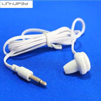 Linhuipad 2pcs 1-Bud Single Ear Earphone Patient in-ear single side mono earphones hospital tv hearing Aid earbud